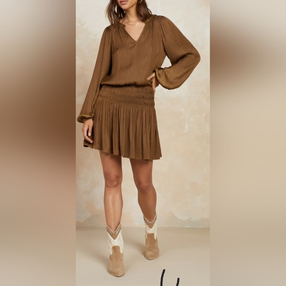 Current Air Elegant Tan Floral Dress. Size M. NWT - Picture 8 of 8